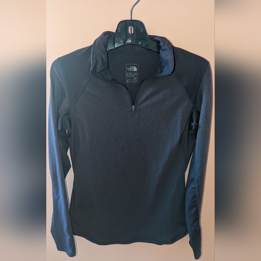 North face quarter zip pullover Womens Sm flashdry top purple high neck